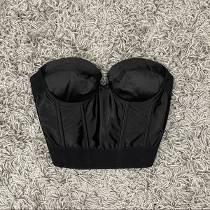 Vintage Black Strapless Bra